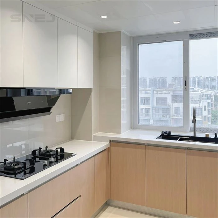 L-Shaped Rustic Chic Kitchen Cabinets